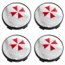 Колпачки ступичные Umbrella 60/56/9 хром+красный