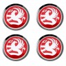 Заглушки для диска со стикером Vauxhall (64/60/6) красный