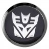 Заглушки для диска со стикером Трансформер Decepticon (64/60/6) черный