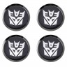Заглушки для диска со стикером Трансформер Decepticon (64/60/6) черный