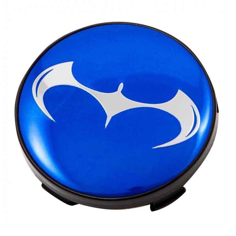 Колпачки ступичные Bat 60/56/9 синий+хром  