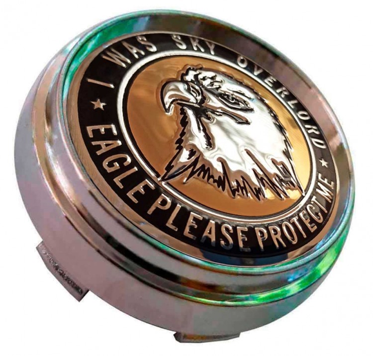 Заглушка ступицы  Protect Eagle 66/62/9 хром черный 