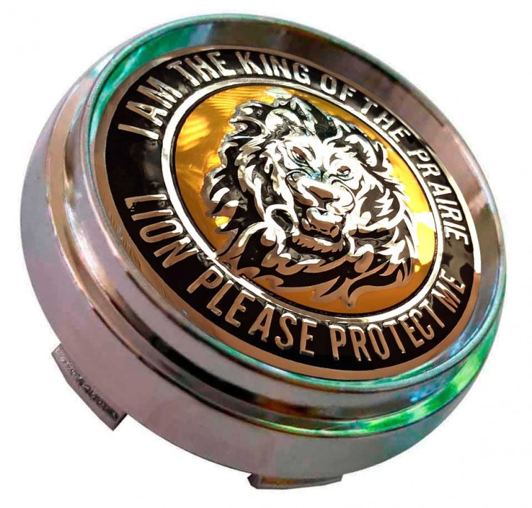 Заглушка ступицы Protect Lion 66/62/9 хром черный 