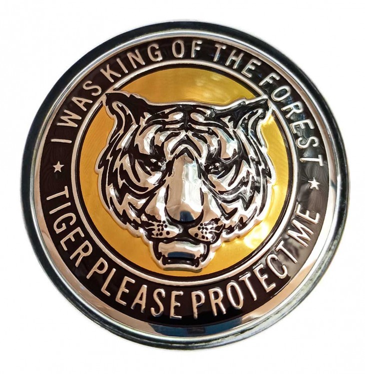 Колпачок ступицы Protect Tiger (63/59/7) хром черный