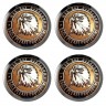 Заглушки для диска со стикером Protect Eagle (64/60/6) хром черный