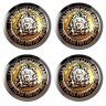 Заглушки для диска со стикером Protect Lion (64/60/6) хром черный