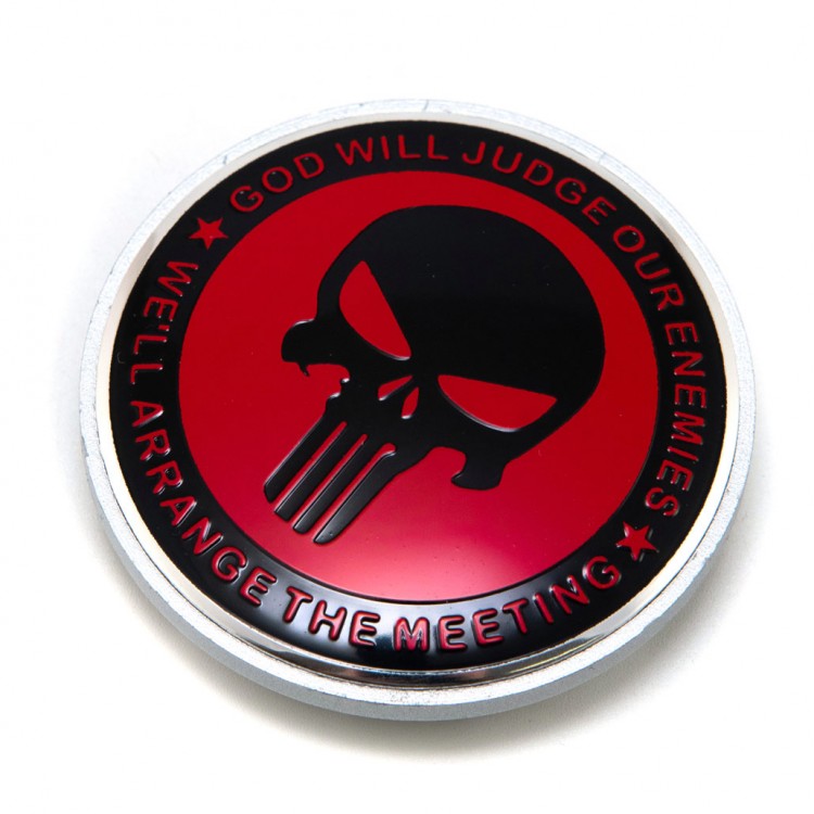 Колпачок на диски Punisher 60/55/7 черный и красный 