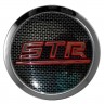 Заглушки для диска со стикером STR (64/60/6) карбон 