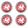 Заглушка на диски Vauxhall 74/70/9 красный