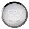 Заглушки для диска со стикером Трансформер Decepticon (64/60/6) серебристый 